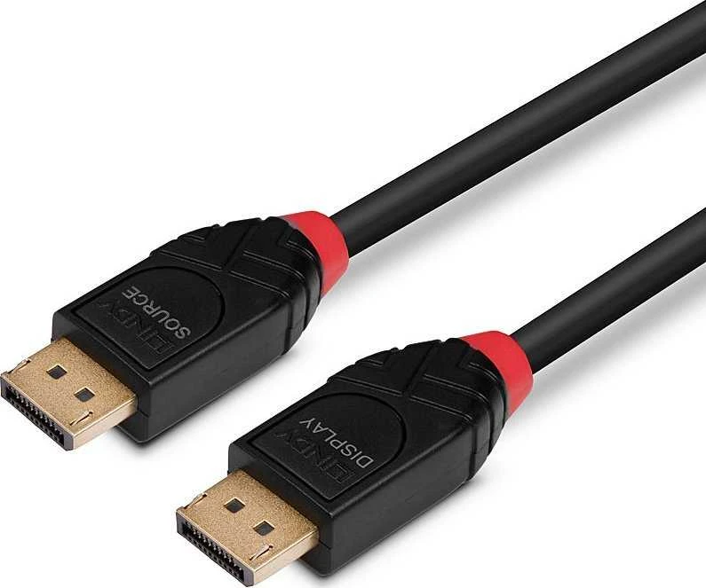 DisplayPort Kabelis - LINDY Aktyvus DisplayPort 1.4 Kabelis, 7680x4320@60Hz, 7.5 m, Juodas