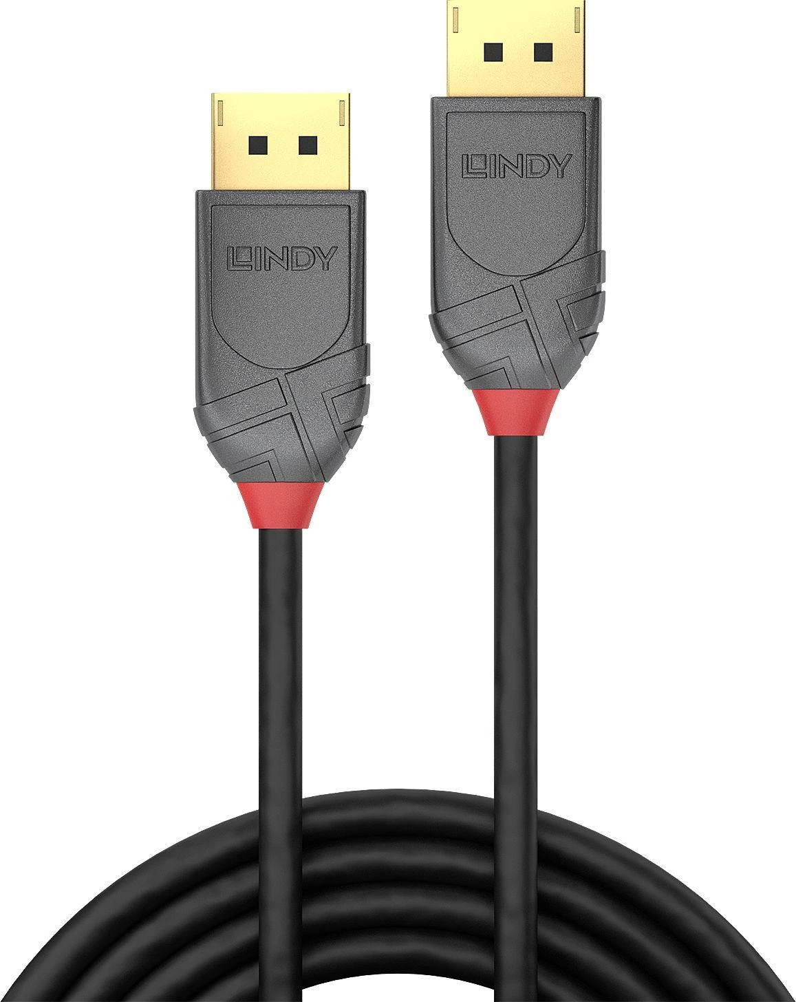 DisplayPort Kabelis - LINDY Anthra Line DisplayPort 1.4 Kabelis, M/M, 3 m, Juodas