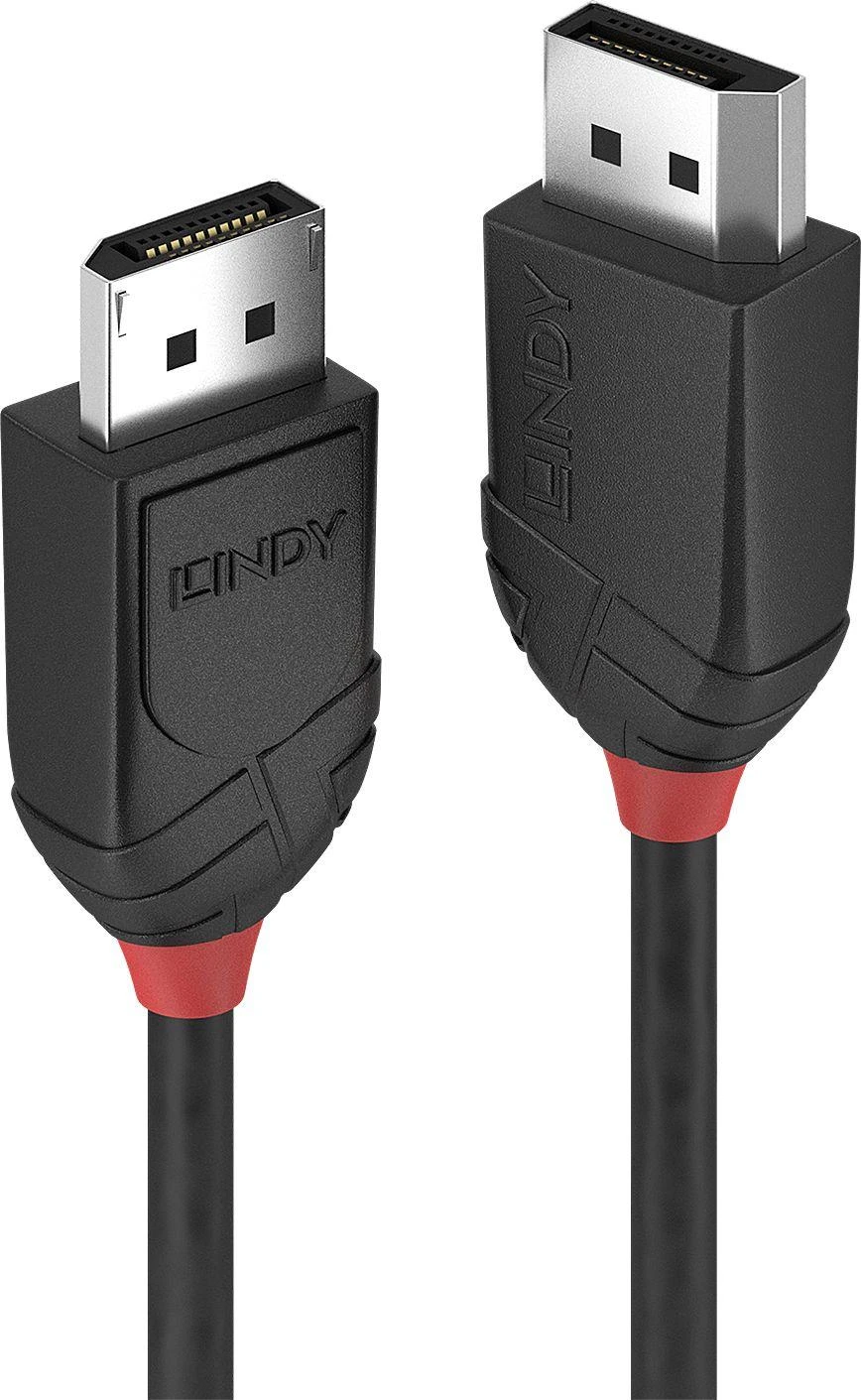 DisplayPort Kabelis - LINDY Juodas Line DisplayPort 1.2 Kabelis, M/M, 1 m, Juodas
