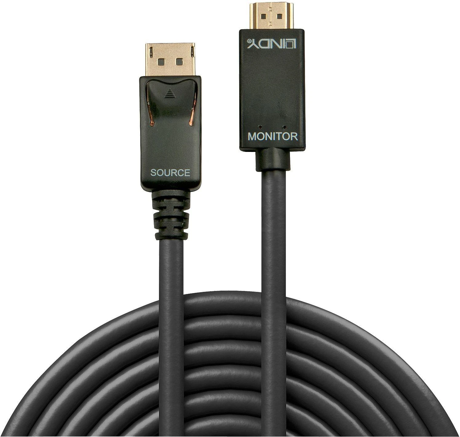 Lindy DisplayPort - HDMI M/M 10.2G 2m juodas 4K UHD 30Hz