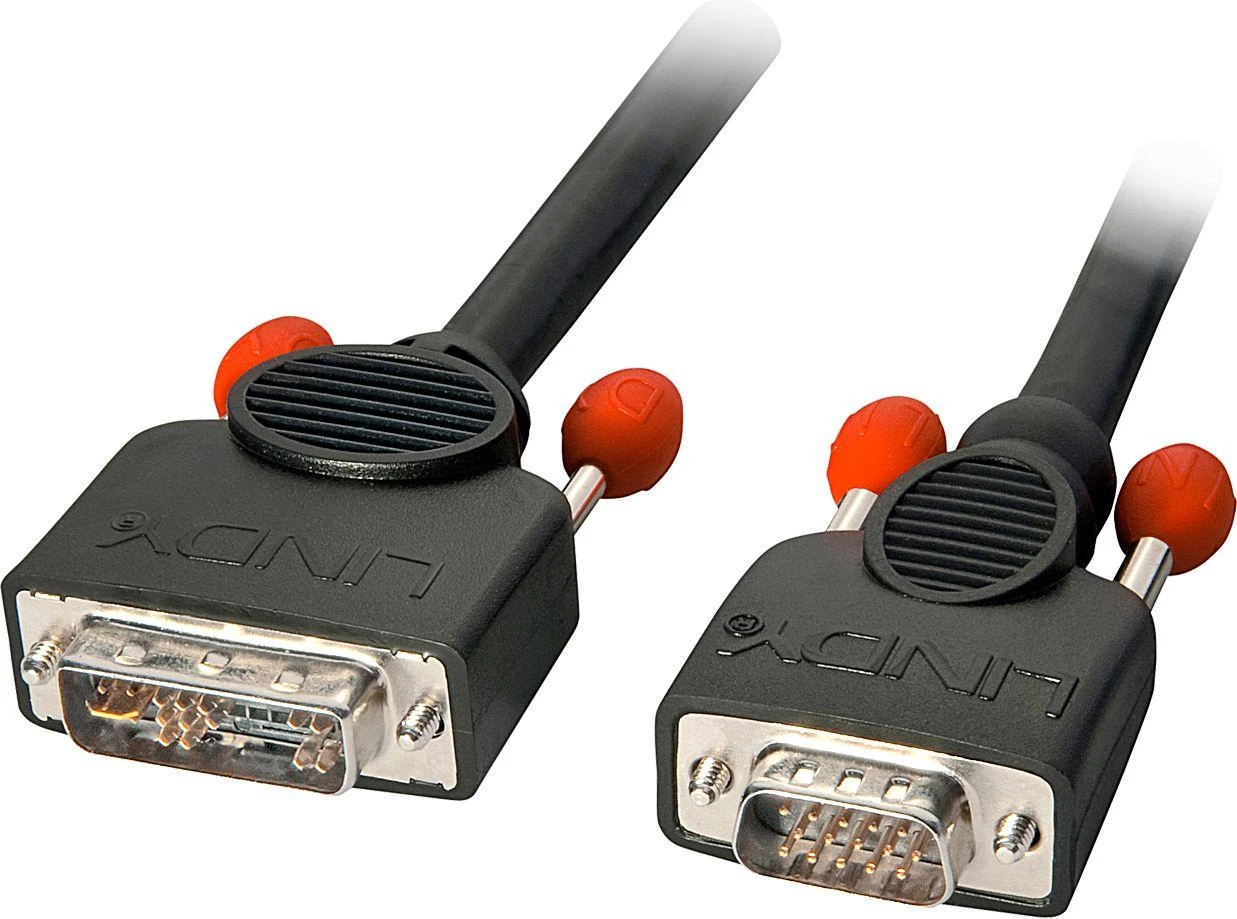 Lindy DVI-A - D-Sub (VGA) kabelis 3m juodas (41197)