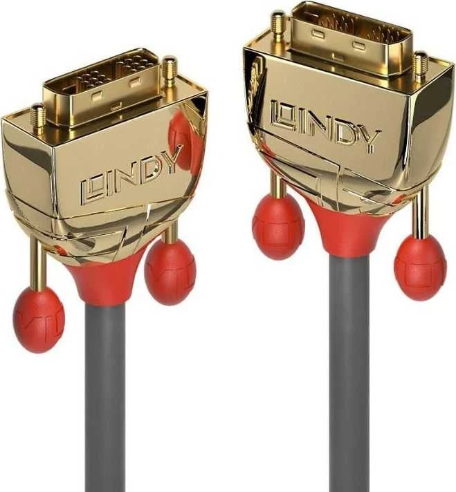 Vaizdo Kabelis - LINDY Gold Line DVI-D SLD Single Link Kabelis, M/M, 10 m, Pilkas
