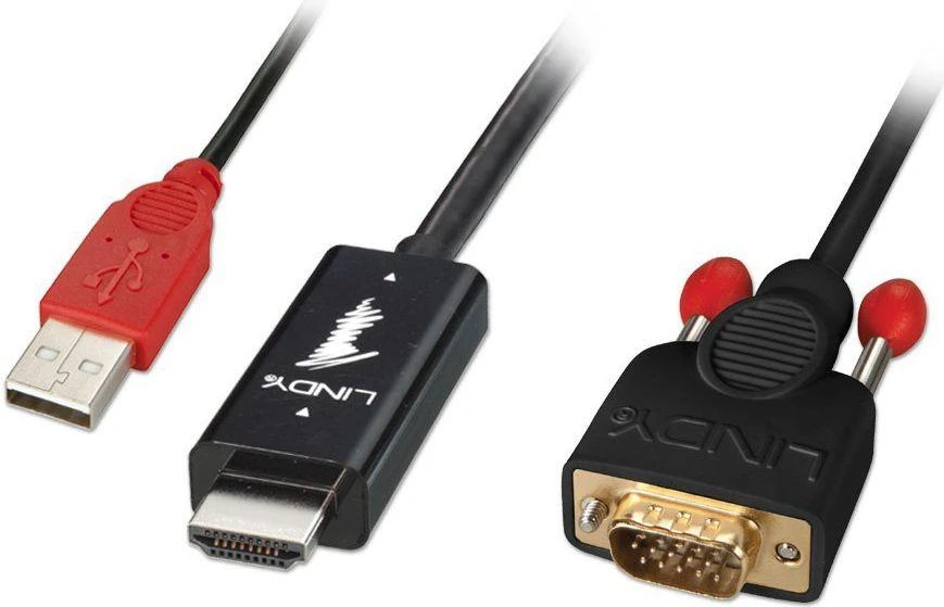 Lindy HDMI į VGA adapteris su USB maitinimo jungtimi