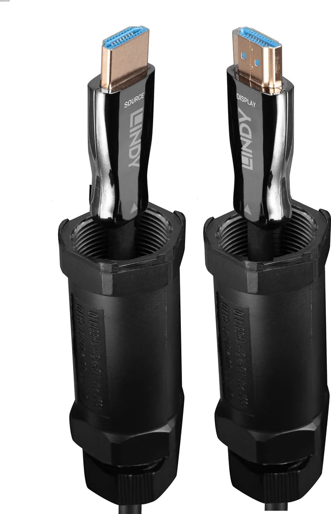 Lindy HDMI Laidas - 100m AOC Hibridinis 8K60 48Gbps Auksu Padengti Jungtys