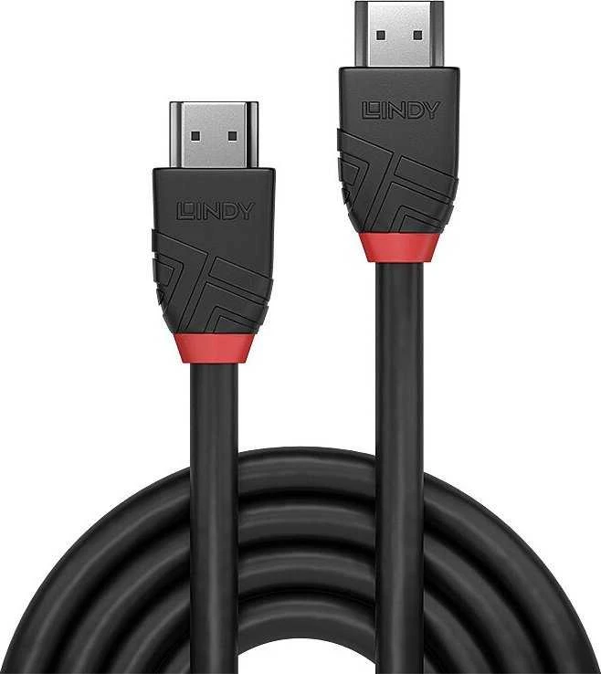 HDMI kabelis - LINDY Juodas Line Standartinis HDMI Kabelis, M/M, 10 m, Juodas