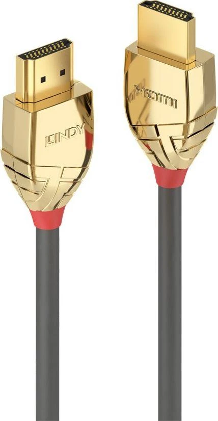 Lindy HDMI 2.1 itin didelės spartos M/M 2m pilka/auksinis