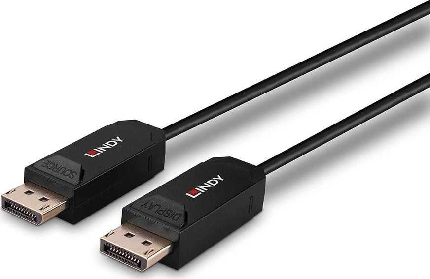 DisplayPort 2.0 šviesolaidinis kabelis su Source ir Display jungtimis