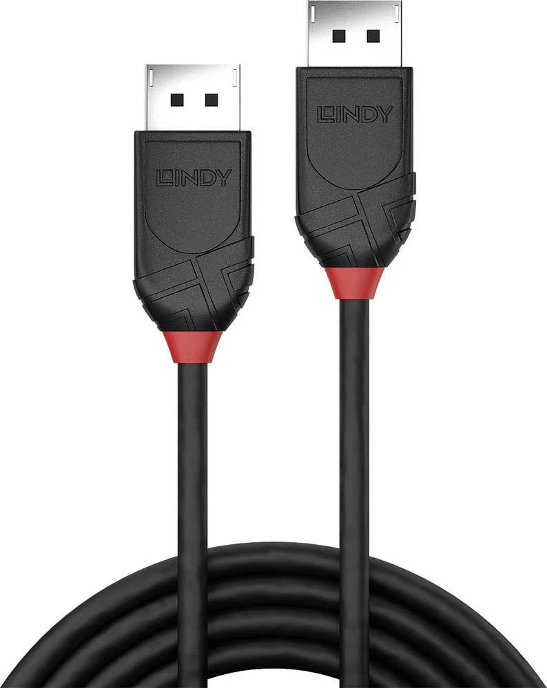 Lindy DisplayPort 1.2, Juodas Line 4K UHD M/M, juoda, 2m