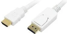 DisplayPort į HDMI laidas, baltos jungtys