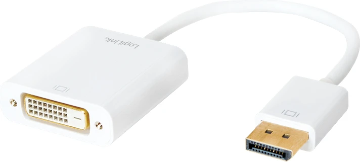 DisplayPort į DVI aktyvus adapteris, baltas
