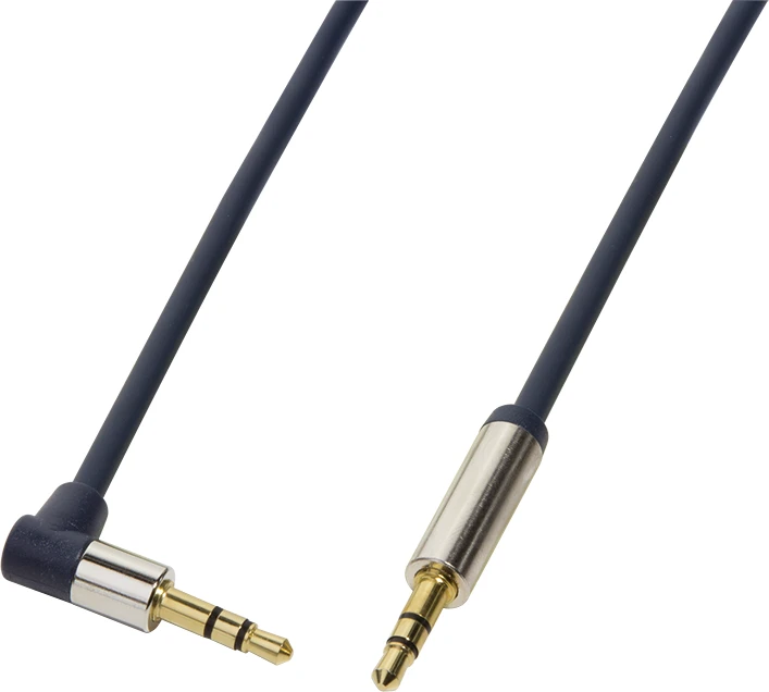 LOGILINK CA11100 LOGILINK - Garso kabelis 3.5 Stereo M/M 90 kampinis, 1.00 m, mėlynas