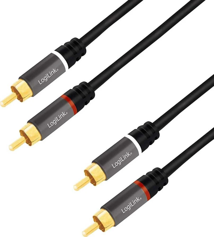 Pelė Kabelis LogiLink RCA (Cinch) x2 - RCA (Cinch) x2 5m Juodas (CA1207)