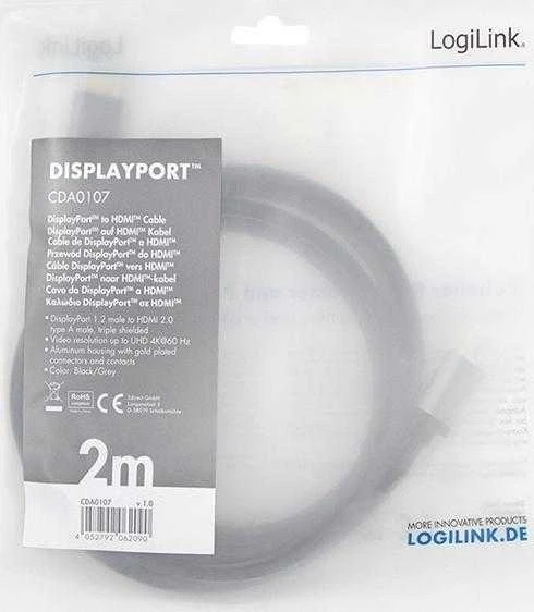 „LogiLink DisplayPort“ – HDMI 2.0m (CDA0107)