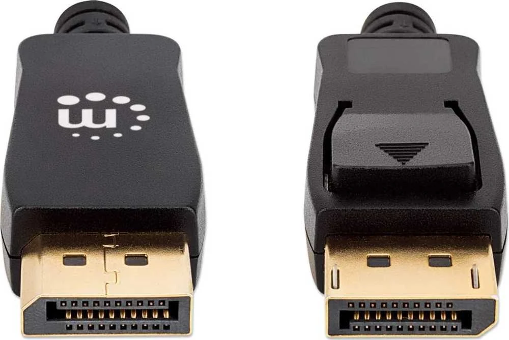 Manhattan DisplayPort kabelio jungtys iš abiejų pusių