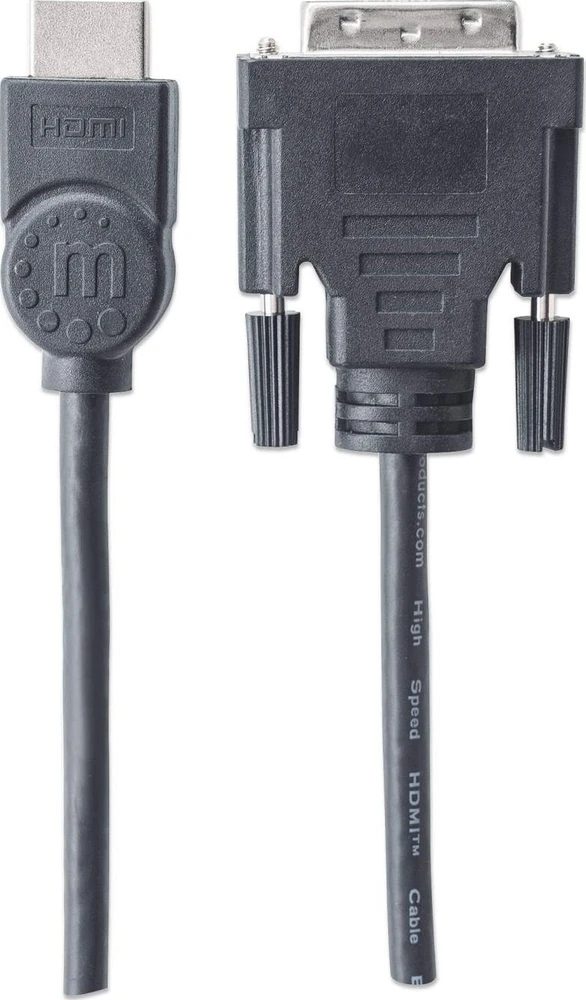 StarTech Manhattan 372510 vaizdo kabelio adapteris 3 m HDMI DVI-D Juoda