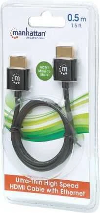 Manhattan HDMI – HDMI kabelis 0,5 m juodas (394406)