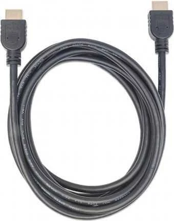 Intracom MANHATTAN CL3 didelės spartos HDMI kabelis 2m su eterneto vidinės sienelės vardiniu HDMI kištukiniu ir kištuku ekranuotas Juodas