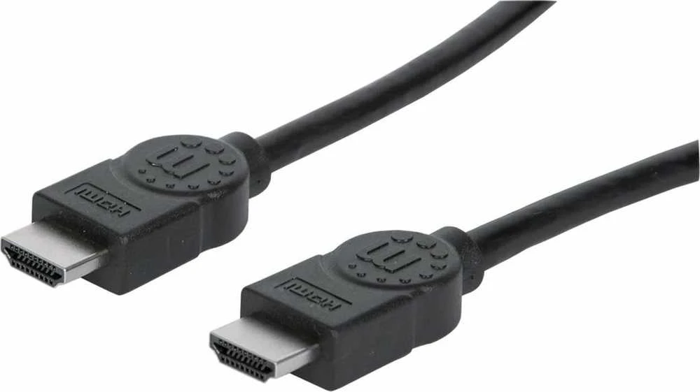 StarTech MANHATTAN HDMI kabelis, 3,0 m, HDMI 1.4 kištukas HDMI 1.4 kištukas, ekranuotas, Juodas, 323222