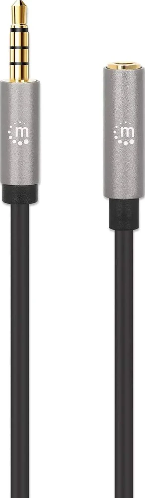 Kabelis Manhattan Jack 3.5mm - Jack 3.5mm 1m pilka (356022)