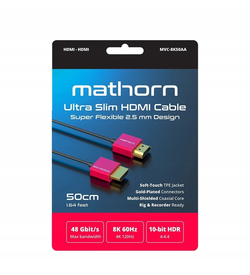 Kabelis Mathorn HDMI - HDMI 0,5 m (MVC-8K50AA)