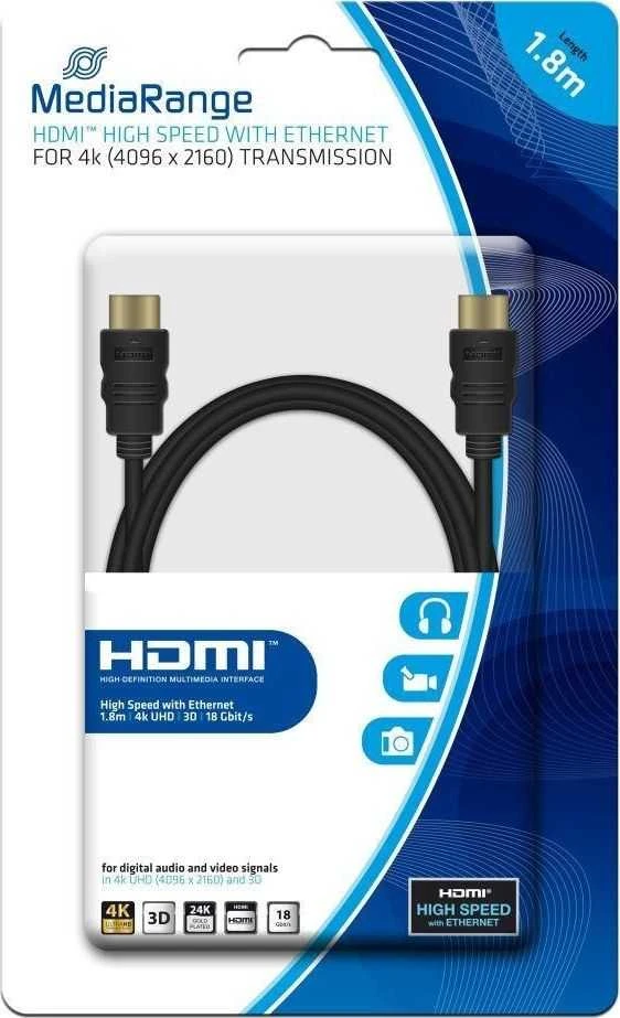 MediaRange HDMI kabelis 1.8m pakuotėje