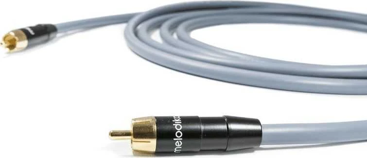 Kabelis Melodika RCA (Cinch) - RCA (Cinch) 2m pilkas