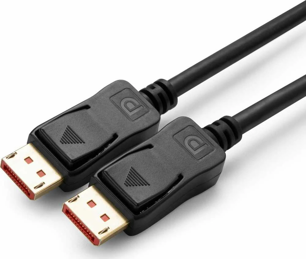 DisplayPort kabelio jungtys su fiksatoriais