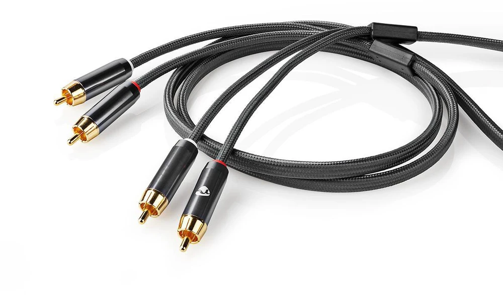 „Nedis“ stereo garso kabelis 2x RCA (M) - 2x RCA (M) 1,00 m ilgio
