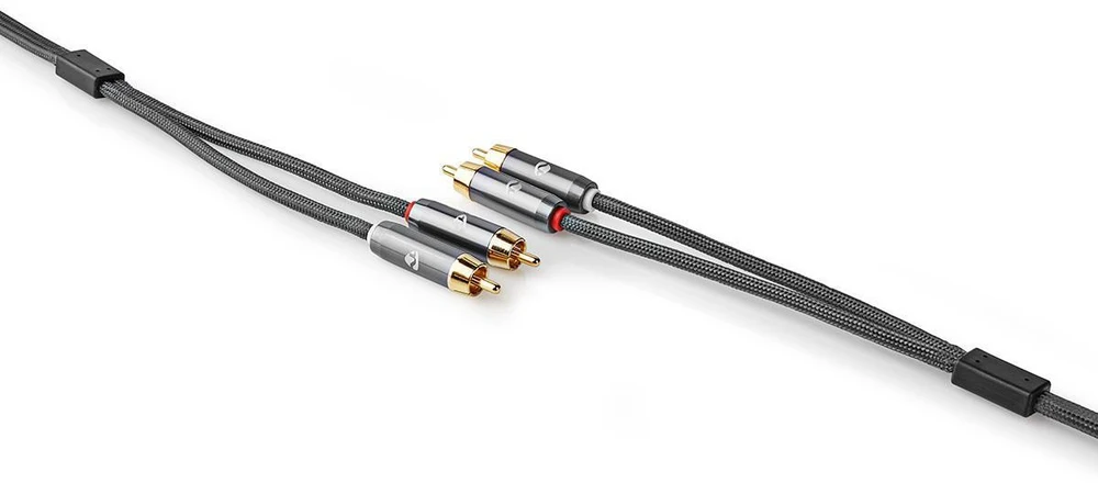 „Nedis“ stereo garso kabelis 2x RCA (M) - 2x RCA (M) 1,00 m ilgio
