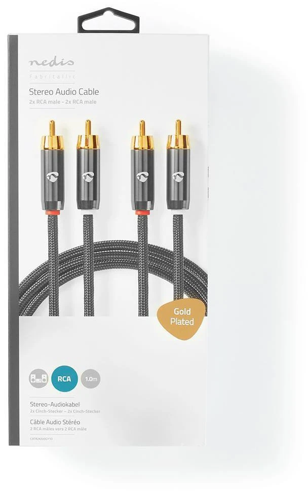 Nedis RCA stereo kabelis pakuotėje