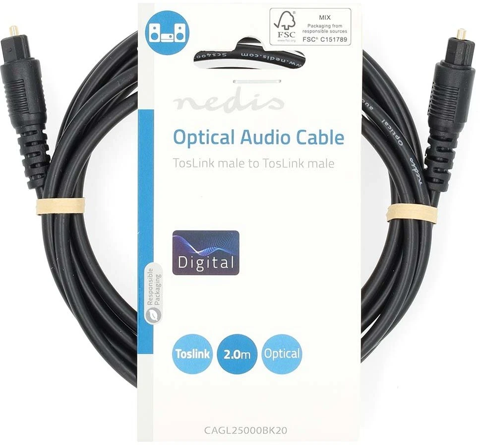 Kabelis Nedis Toslink 2 m (CAGL25000BK20)
