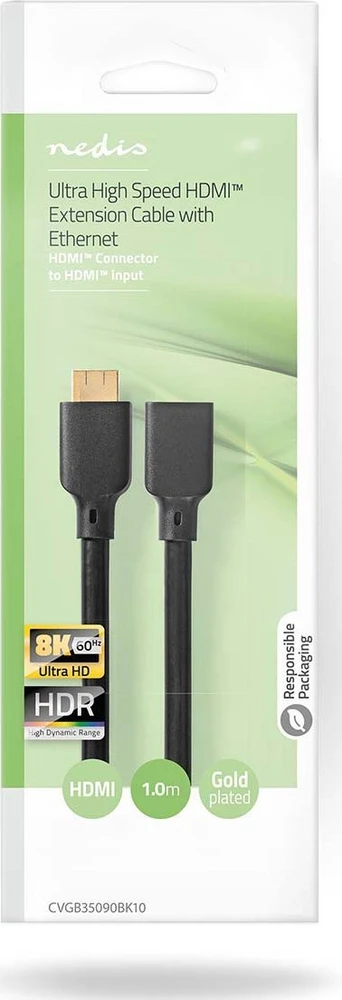Nedis 8K HDMI ilginamasis laidas pakuotėje