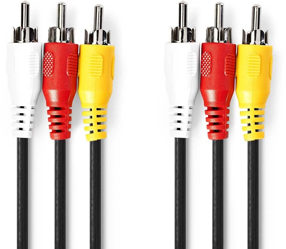3xRCA į 3xRCA kabelio jungtys