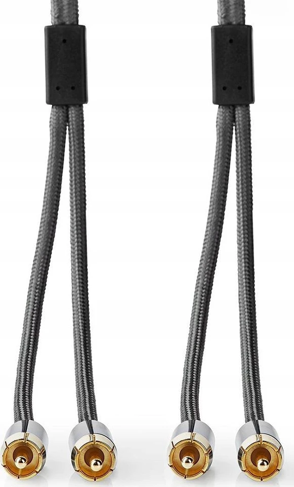 Kabelis Nedis RCA (Cinch) x2 - RCA (Cinch) x2 2m pilka (CATB24200GY20)