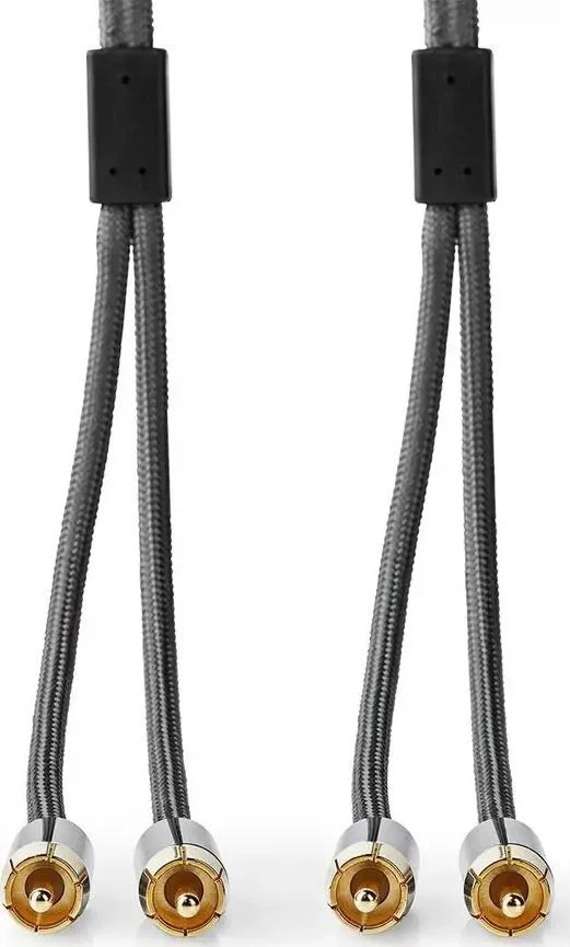 Kabelis Nedis RCA (Cinch) x2 - RCA (Cinch) x2 5m juoda (CATB24200GY50)