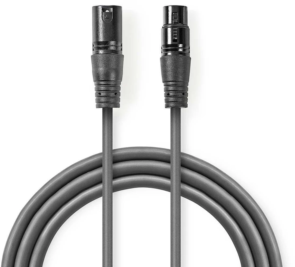 Kabelis Nedis XLR - XLR 1.5m pilka (COTH15012GY15)