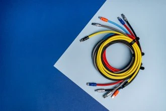 USB-C kabelis - Newell USB-C 100W 2m silikoninis žalias-bordo