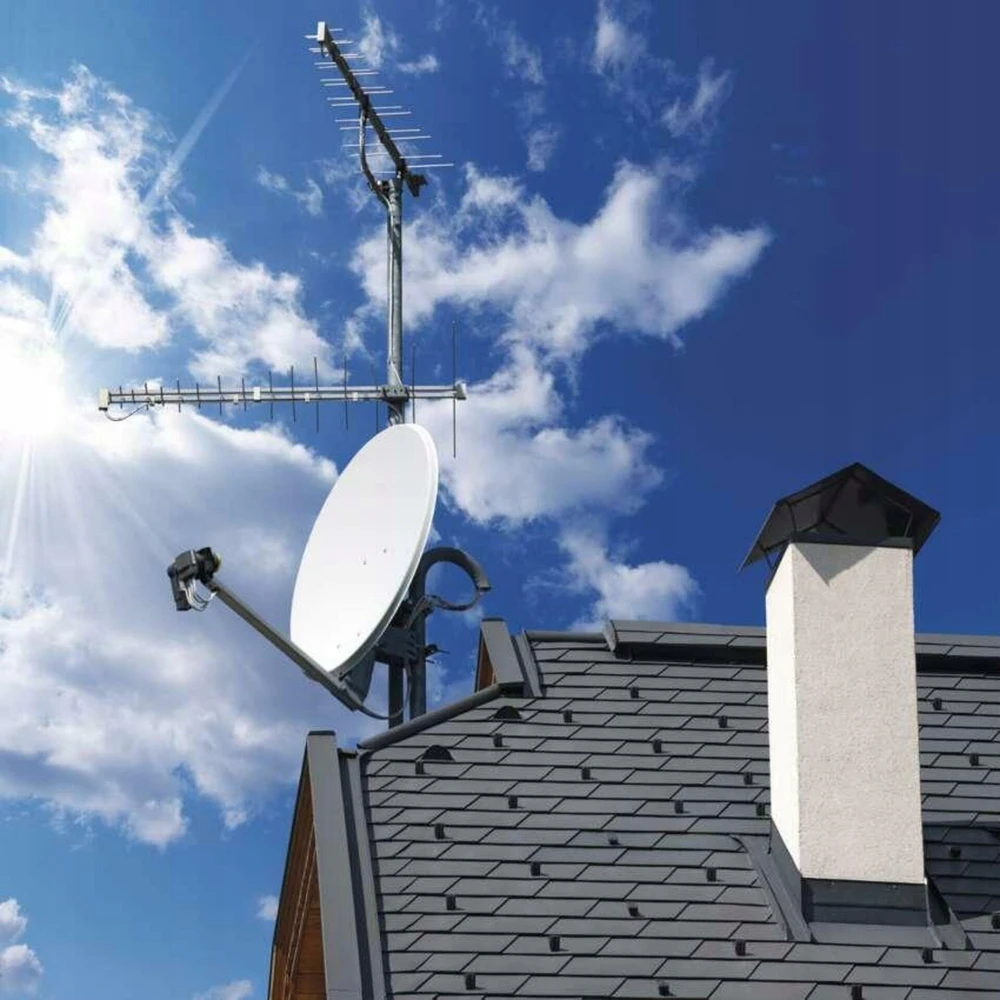 Kabelis TV antenai RF, 5m, kištukas - lizdas, baltas EMOS