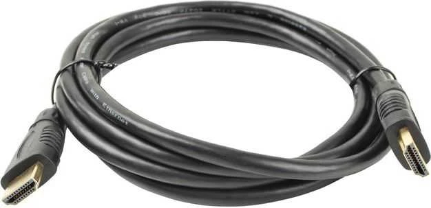 HDMI laidas 15m, susuktas juodas su auksinėmis jungtimis
