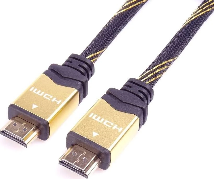 Kabelis PremiumCord HDMI - HDMI 2m auksinė (kphdm2q2)