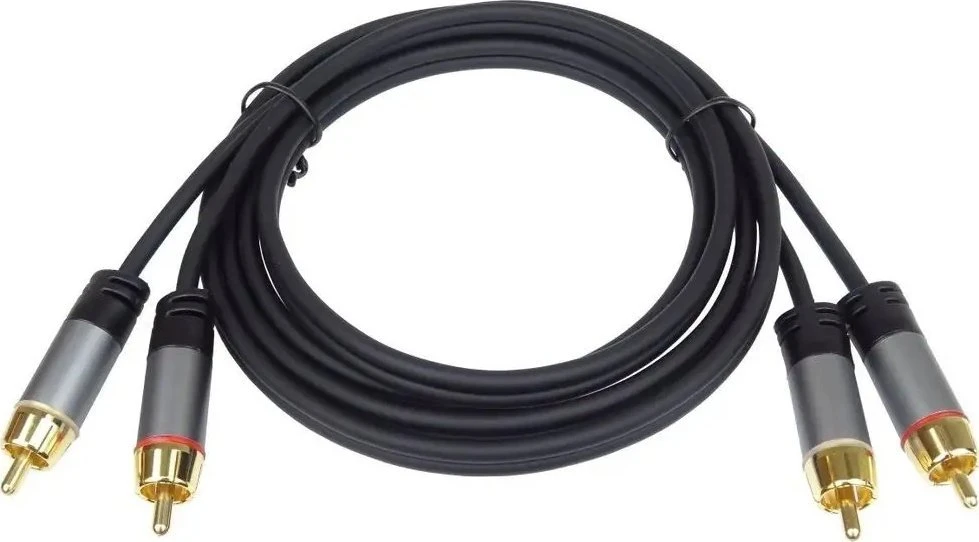 Kabelis PremiumCord RCA (Cinch) x2 - RCA (Cinch) x2 5m juoda (kjqccmm5)