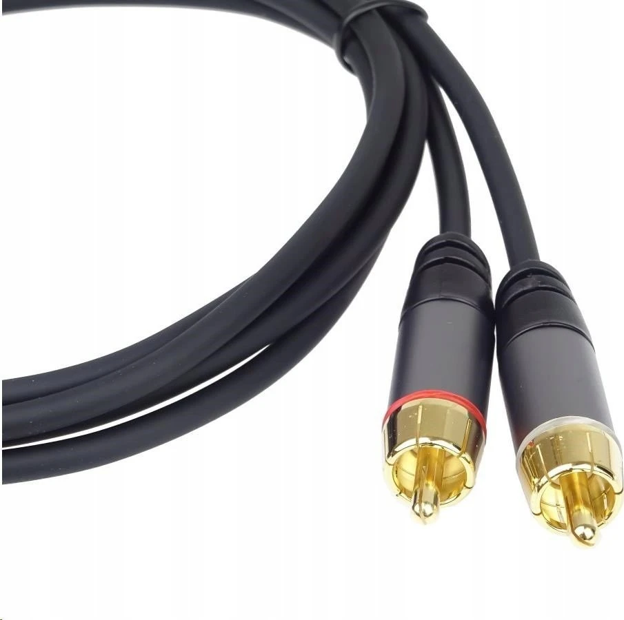 Kabelis PremiumCord RCA (Cinch) x2 - RCA (Cinch) x2 5m juoda (kjqccmm5)