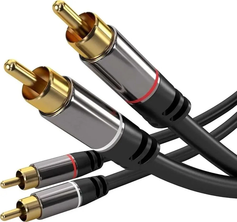 Kabelis PremiumCord RCA (Cinch) x2 - RCA (Cinch) x2 5m juoda (kjqccmm5)