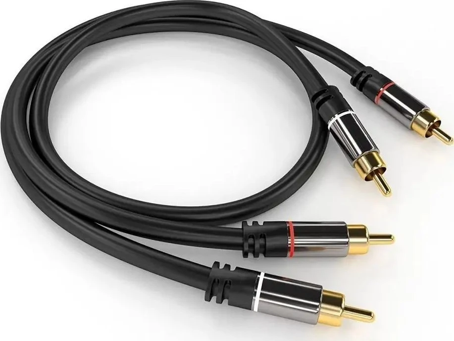 Kabelis PremiumCord RCA (Cinch) x2 - RCA (Cinch) x2 5m juoda (kjqccmm5)
