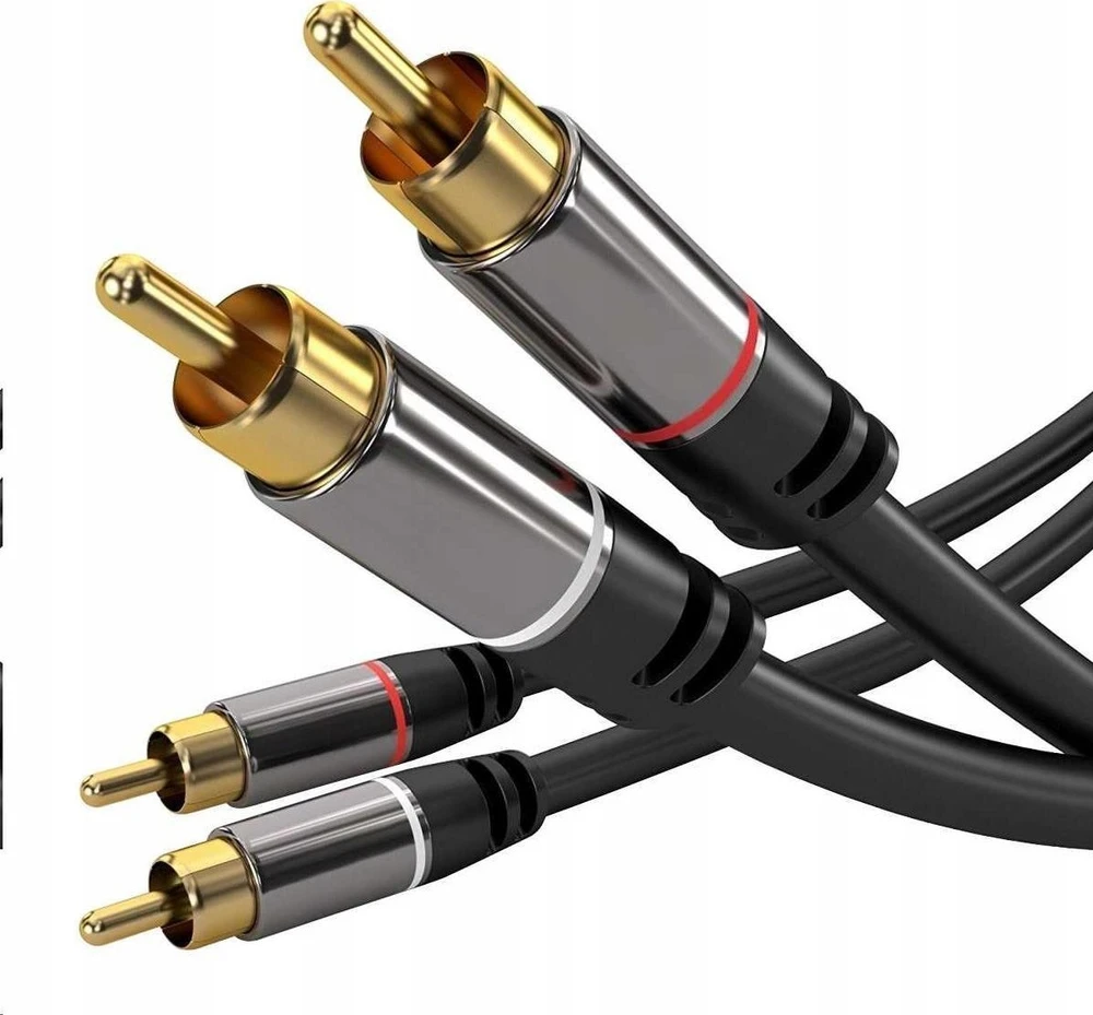Kabelis PremiumCord RCA (Cinch) x2 - RCA (Cinch) x2 5m juoda (kjqccmm5)