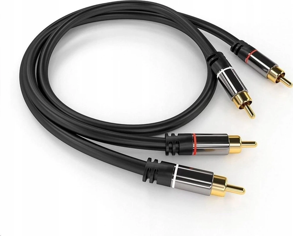 Kabelis PremiumCord RCA (Cinch) x2 - RCA (Cinch) x2 5m juoda (kjqccmm5)