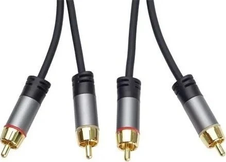 Kabelis PremiumCord RCA (Cinch) x2 - RCA (Cinch) x2 5m juoda (kjqccmm5)