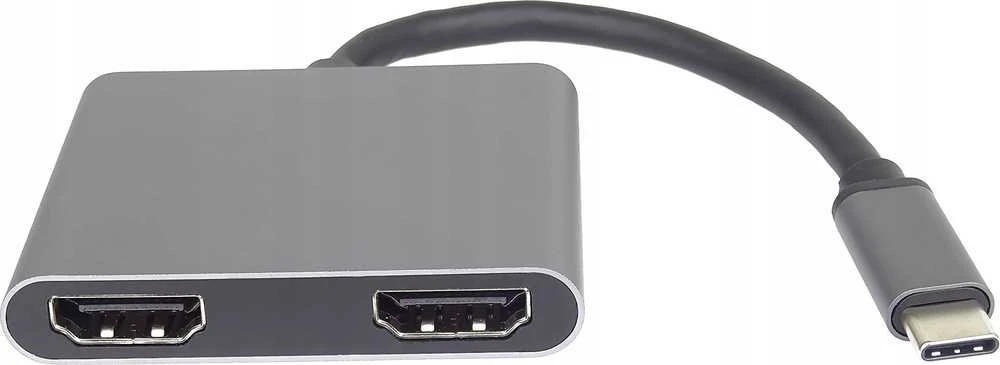 PremiumCord MST adapteris USB-C prie 2x HDMI, USB3.0, PD, 4K ir FULL HD 1080p raiškos