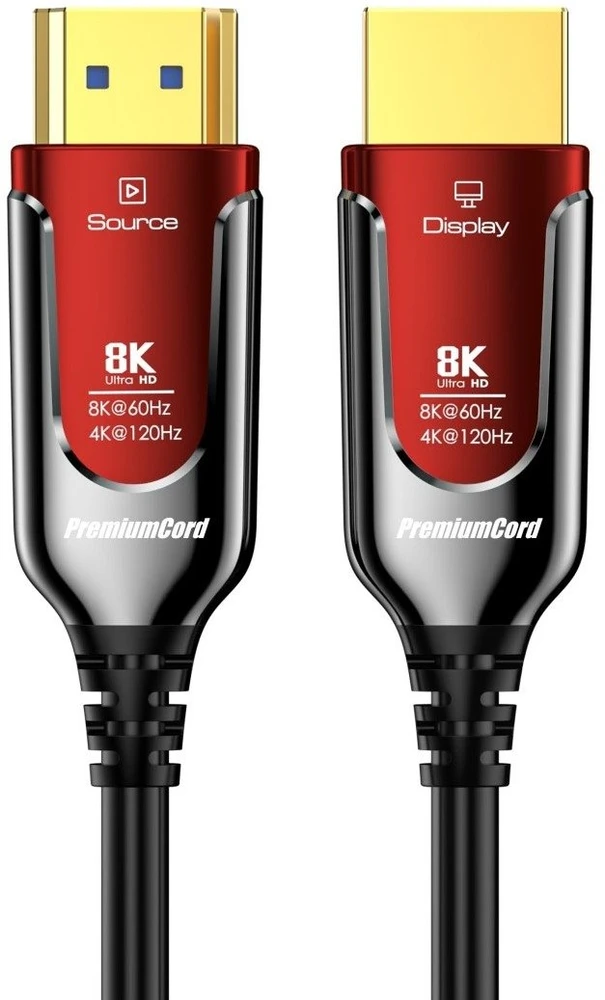 HDMI 2.1 optinis kabelis su Source ir Display jungtimis