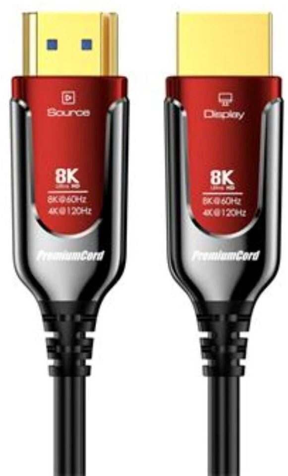Kabelis PremiumCord HDMI 2.1 optinis paauksuotas 20m (kphdm21r20)